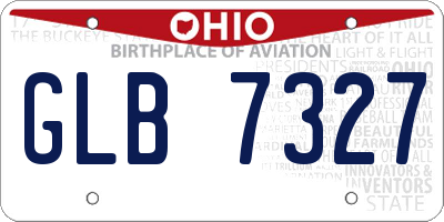 OH license plate GLB7327