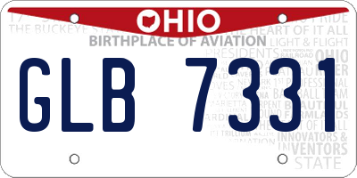 OH license plate GLB7331