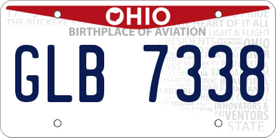 OH license plate GLB7338