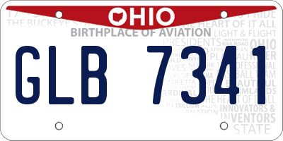 OH license plate GLB7341