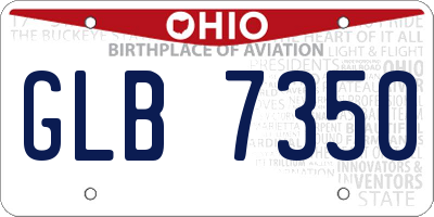 OH license plate GLB7350