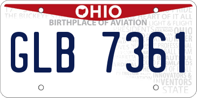 OH license plate GLB7361