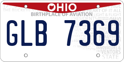 OH license plate GLB7369