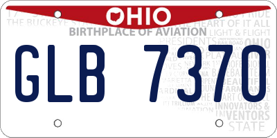 OH license plate GLB7370