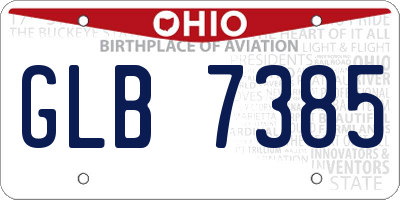 OH license plate GLB7385