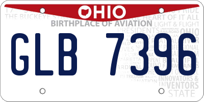 OH license plate GLB7396