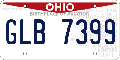 OH license plate GLB7399