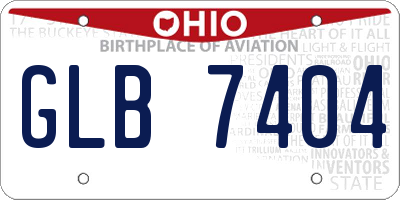 OH license plate GLB7404