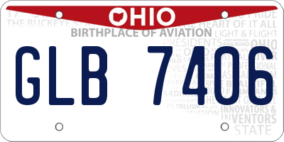 OH license plate GLB7406