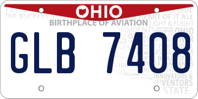 OH license plate GLB7408