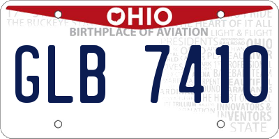 OH license plate GLB7410