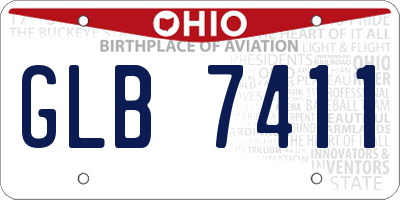 OH license plate GLB7411