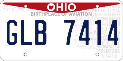 OH license plate GLB7414