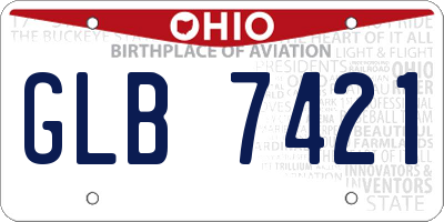 OH license plate GLB7421