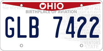 OH license plate GLB7422