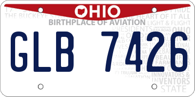 OH license plate GLB7426