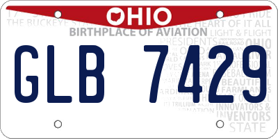 OH license plate GLB7429