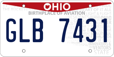 OH license plate GLB7431