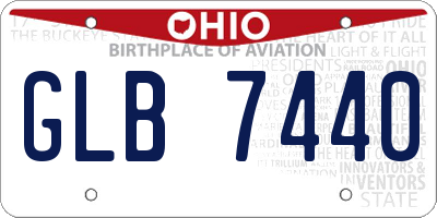 OH license plate GLB7440