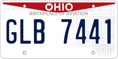 OH license plate GLB7441