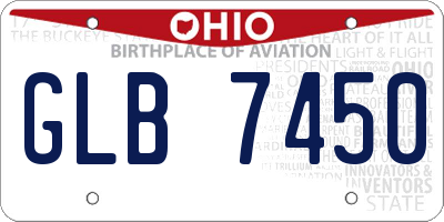 OH license plate GLB7450