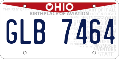 OH license plate GLB7464