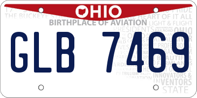 OH license plate GLB7469