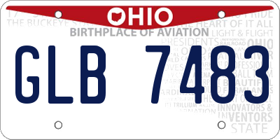 OH license plate GLB7483