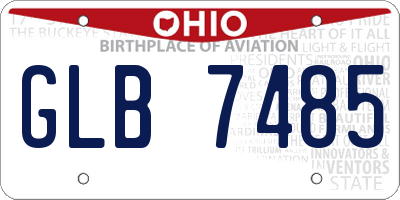 OH license plate GLB7485
