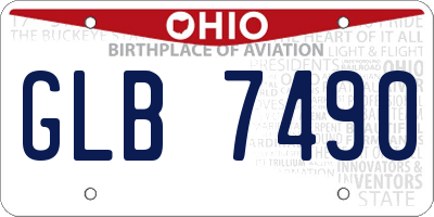 OH license plate GLB7490