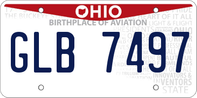 OH license plate GLB7497