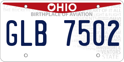 OH license plate GLB7502