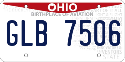 OH license plate GLB7506