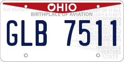 OH license plate GLB7511