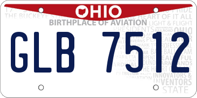OH license plate GLB7512