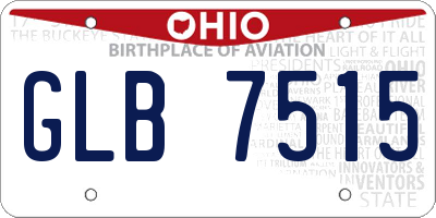 OH license plate GLB7515