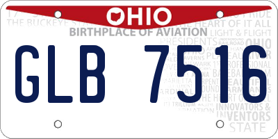 OH license plate GLB7516