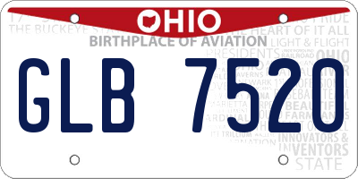 OH license plate GLB7520