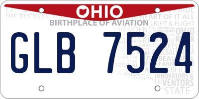 OH license plate GLB7524