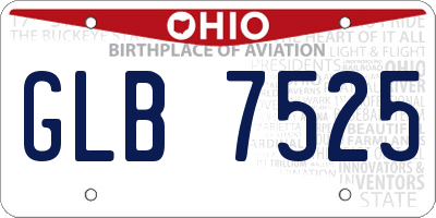 OH license plate GLB7525