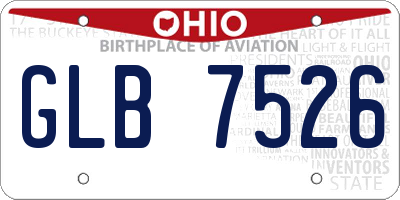 OH license plate GLB7526