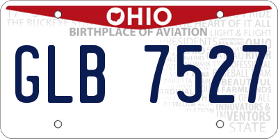 OH license plate GLB7527