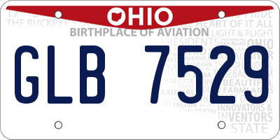 OH license plate GLB7529