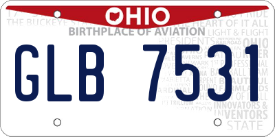 OH license plate GLB7531