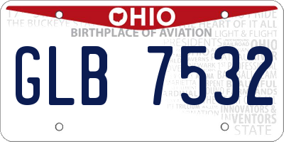 OH license plate GLB7532
