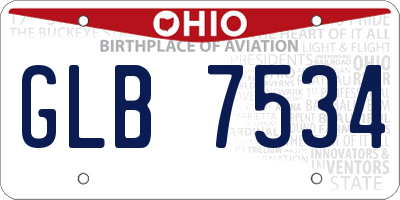 OH license plate GLB7534