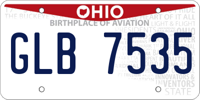 OH license plate GLB7535