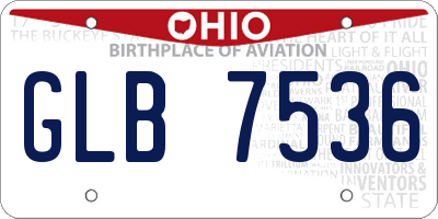 OH license plate GLB7536