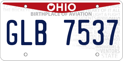 OH license plate GLB7537