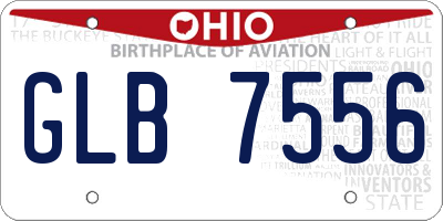 OH license plate GLB7556